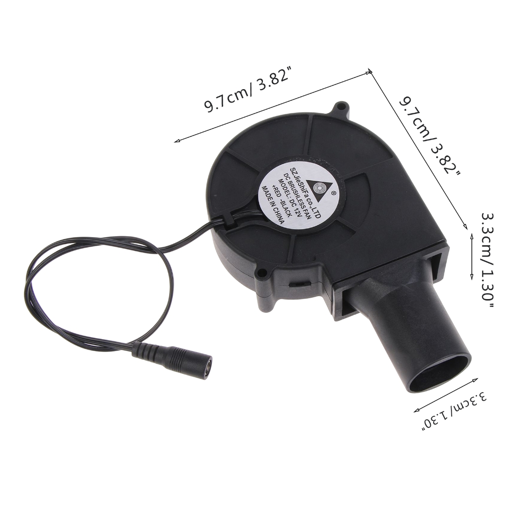 MOMOJIA 5V 2A Centrifugal Blower Fan BBQ Heating Stove USB Powered + Speed Control