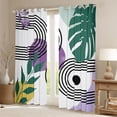 Castle Fairy Boho Tropical Leaf Curtains Pack of 2 (42x84 Each) for ...