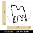 thumbnail image 2 of Shiba Inu Dog Outline Self-Inking Rubber Stamp Ink Stamper - Pink Ink - Mini 1/2 Inch, 2 of 7