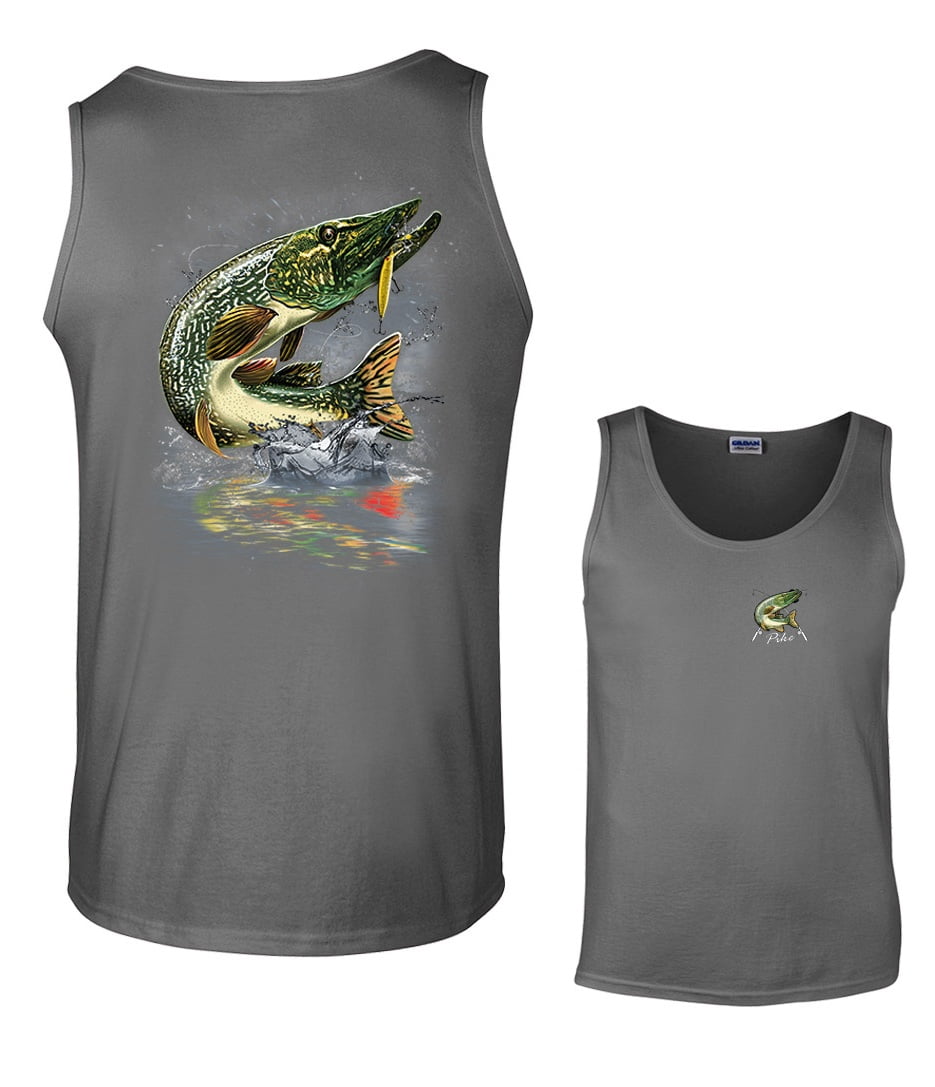 Jumping Northern Pike Fishing Tank Top