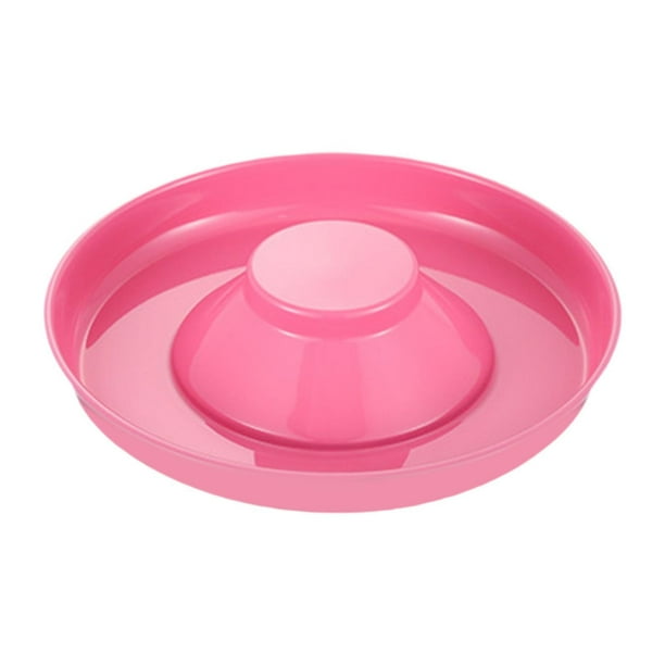 Comedero para cachorros, comedero lento para perros, plato de golosinas de acero inoxidable para evitar vómitos, para cachorros Rosa