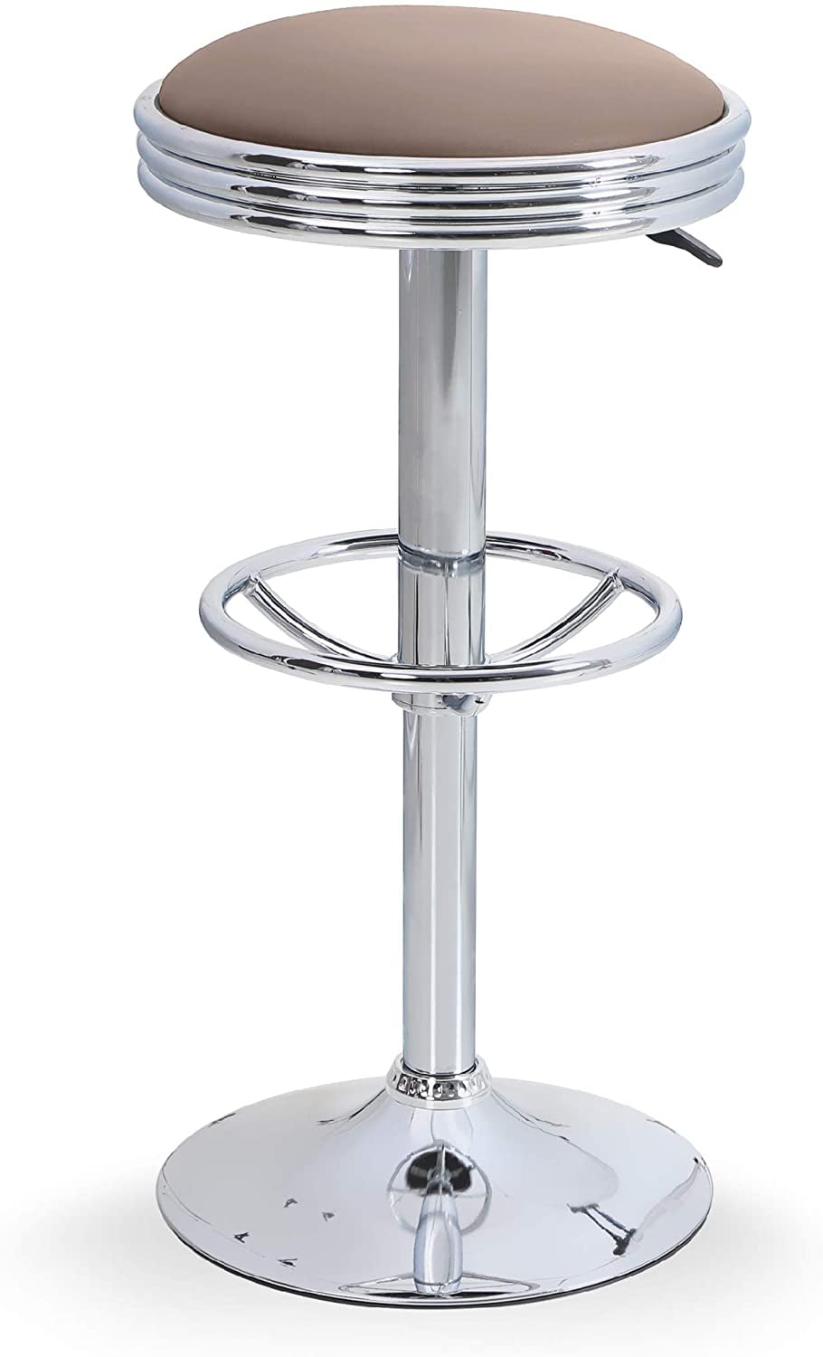 counter vs bar stool height on Mf Studio Swivel Bar Stool Counter Height Round Pu Leather Adjustable Chair Pub Stool With Chrome Footrest Walmart Com Walmart Com