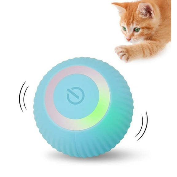 Electric Cat Ball Toys Automatic Rolling Smart Cat Toys Interactive for Cats Training Self-moving Kitten Toys for Indoor Playing