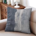 thumbnail image 2 of Exquisite 2-Pack Abstract Art Cushion Cover: Grey & Blue, Modern Decor, Soft Linen, Zippered, 20x20 inch, Perfect for Adding Style to your Sofa or Couch., 2 of 7
