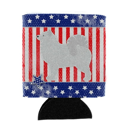 

Carolines Treasures BB3359CC USA Patriotic Samoyed Can or Bottle Hugger Can Hugger multicolor