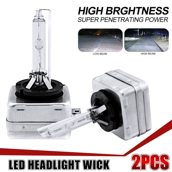 D1S/D1R HID Headlight Bulb Xenon Replacement 35W 6000K White 8000 Lumens, Pack of 2