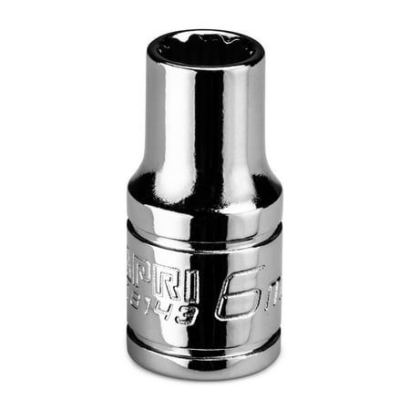 

Capri Tools 6 mm Shallow Socket 1/4 in. Drive 12-point Metric