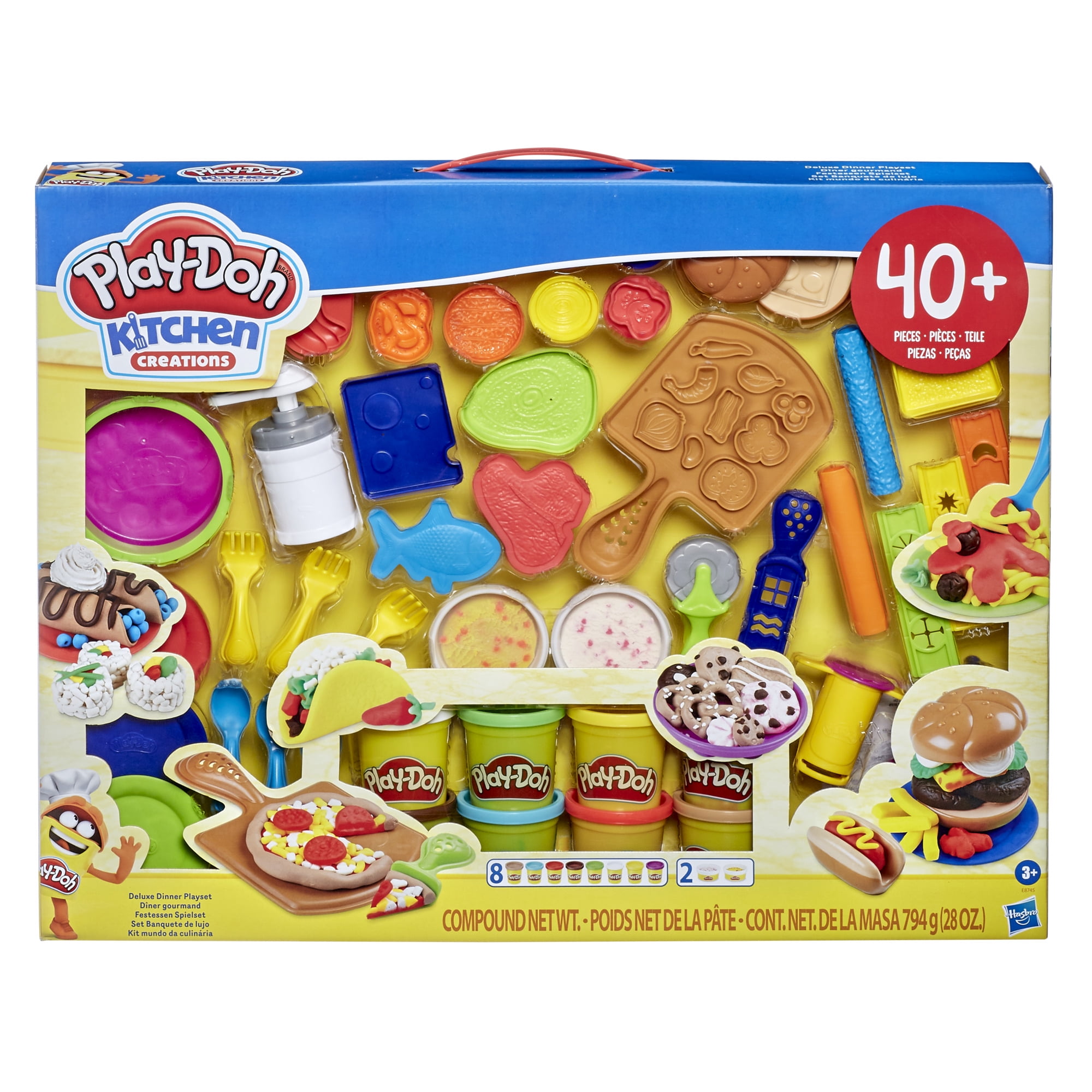 PLAY TOY SET LITTLE KITCHEN 14 PIECES BAKING SET A TO-Z USED WITH DOUGH G