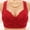 Red, variant on TEVEQ 3Pc Front Closure Bras for Older Women Front Snap Closure Padded Bra for Older Senior Women, No Underwire Full Coverage Comfortable Bra Everyday Seamless Bras Thin Laceless Breathability Underw