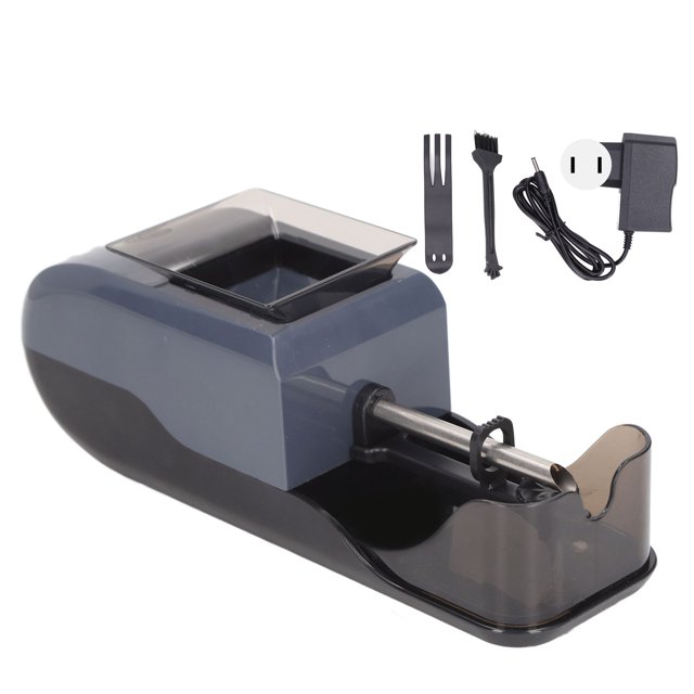 Cigarette Rolling Machine Electric Automatic 8mm Auto Cigarette Injector Machine 100-240V Gray US Plug