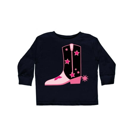 

Inktastic Cute Western Cowboy Boot Gift Toddler Toddler Girl Long Sleeve T-Shirt