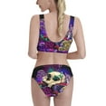 thumbnail image 3 of Picia Mushrooms and Skull Women's High Waisted Bikini Scoop Neck Swimsuit Two Pieces Bathing Suit-XX-Large, 3 of 8
