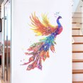 thumbnail image 1 of Adhesivos de pared con diseño de pavo real, lámina láser de PVC, color dorado, 40 x 58 cm, 1 of 3