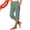 Z-Mint Green, variant on Bloomae Plus Size Capri Pants for Women 2026 Knee Length Cotton Linen Capris Summer Straight Leg Loose Button Side Slit Beach Bermuda Shorts with Pocket