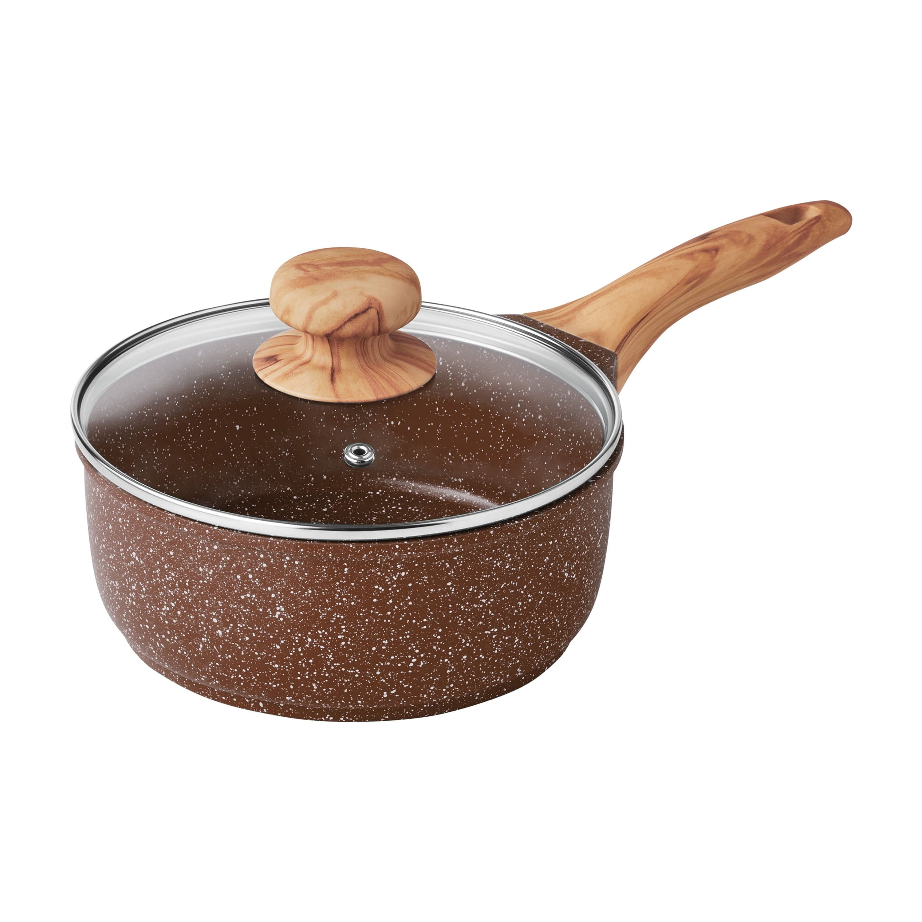The Pioneer Woman Prairie Signature 14-Piece Cast Aluminum Cookware Set, Brown