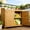 Natural, variant on Lofka Outdoor Potting Bench with Storage Cabinet, Potting Table with Galvanized Tabletop & Removable Shelves, Fir Wood for Patio Yard Garden