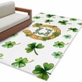 thumbnail image 2 of Saint Patrick's Day Area Rug 4'x6', Horseshoe Green Botanical Clovers Leaf Washable Non-Slip Rugs, Low Pile Large Carpet for Living Room Bedroom Dining Room Kitchen Office Indoor Mat, 2 of 9