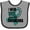 Heather and Black, variant on Inktastic I Wear Teal for My Grandma Ovarian Cancer Awareness Boys or Girls Baby Bib