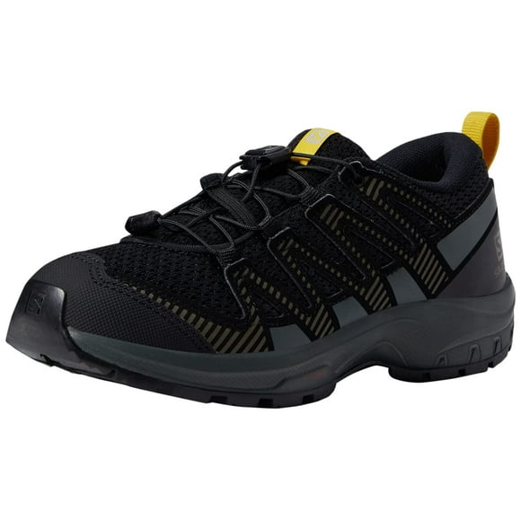 Salomon XA PRO V8 J Trail Running, Black/Urban Chic/Sulphur, 5 US Unisex Big Kid