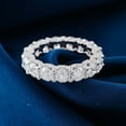 thumbnail image 2 of Oryn Jewelry 14K White Gold Plated Bands - 1.7 Ct Round Cut Moissanite Bands - Moissanite Wedding Band for Women - Valentine’s Proposal Jewelry - Christmas Gift for Her - Gift for Mother, 2 of 6