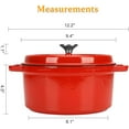 thumbnail image 5 of AILIBOO 13" Round 5 qt Cast Iron Casserole Dish,, 5 of 7