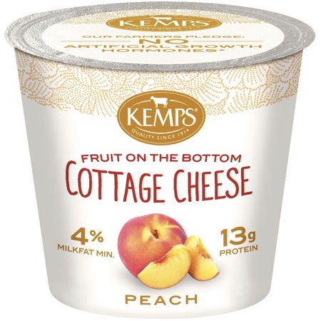 Kemps Fruit On The Bottom Cottage Cheese Peach 4 Milkfat 5 3oz