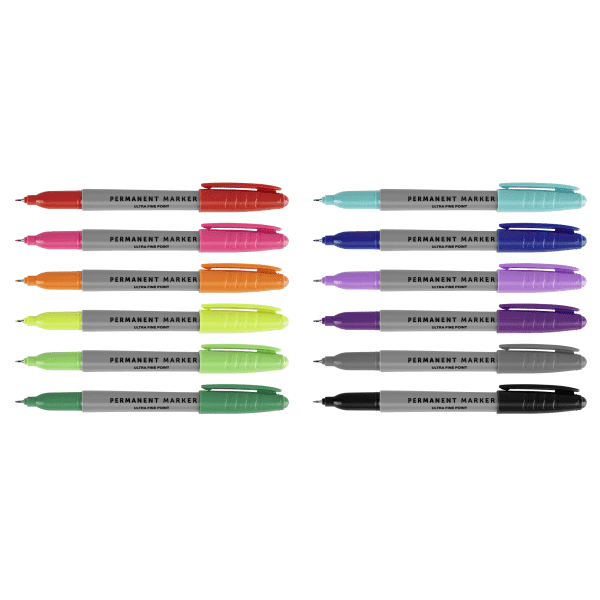 Office Depot Brand Permanent Markers, Chisel Point, 100% Recycled