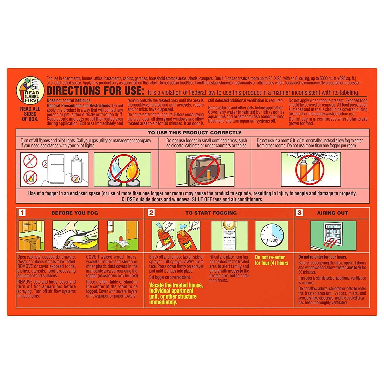 Raid Deep Reach Fogger Insecticide - Indoor Ant Killer - Pack of 3, 4.5 oz