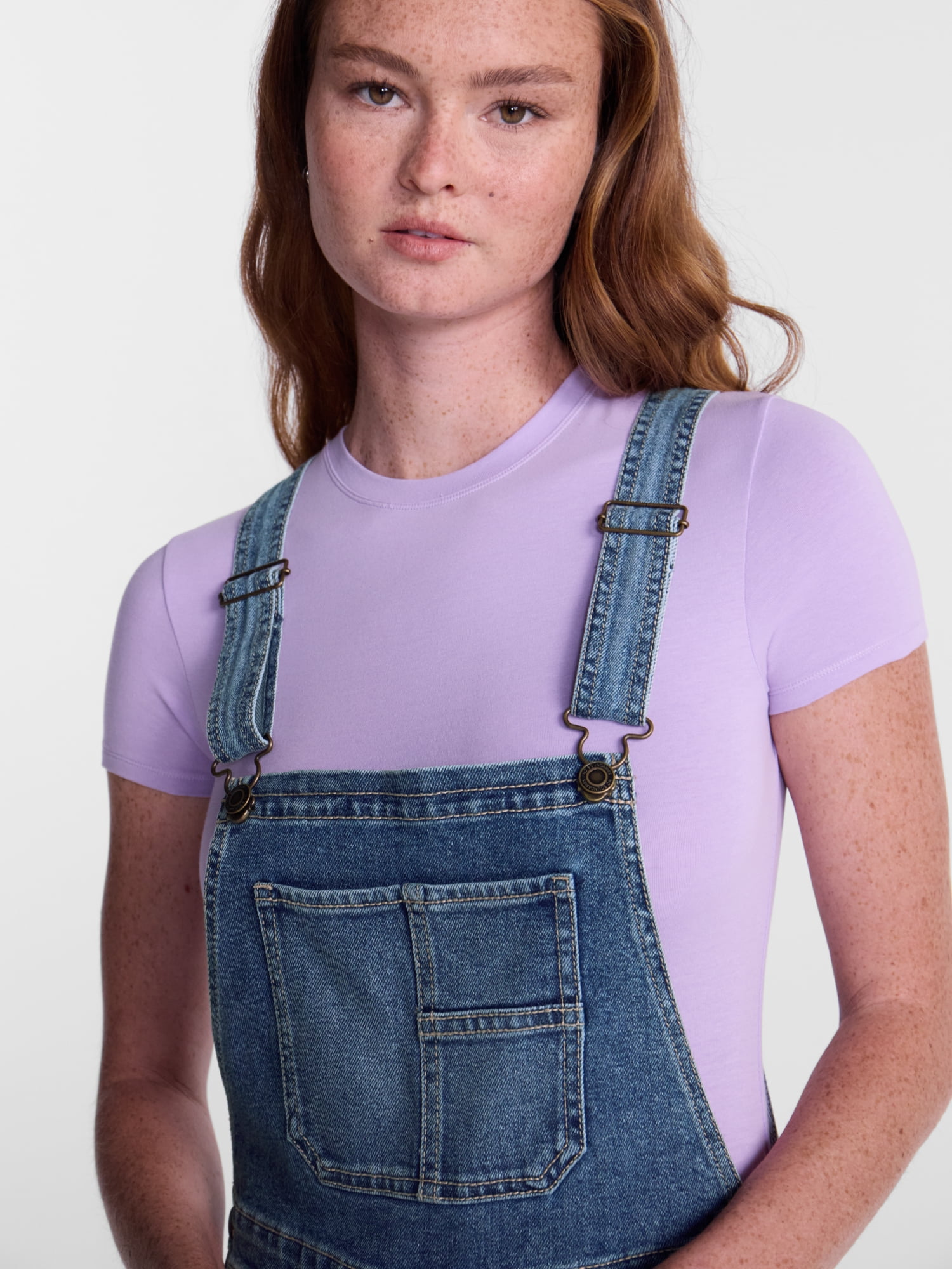 No Boundaries Wide Leg Baggy Overalls, Women's XXS-XXL