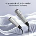 thumbnail image 3 of Premium XLR 3 Pin Microphone Cable (50 Feet) - Male to Female XLR3F to XLR3M Connector Adapter Converter Professional Balanced Interconnect XLR Audio Wire Cord, 3 of 6