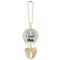 thumbnail image 1 of Giggle Haha Happy Chat Face Cartoon Car Keychain Angel Wing Pendant, 1 of 4