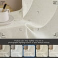 thumbnail image 5 of Curtainking Kitchen Curtains and Valance Sets Tier Curtains Farmhouse Beige Linen Semi Sheer Cafe Curtains 3-Piece Rod Pocket 52" x 24", 5 of 9