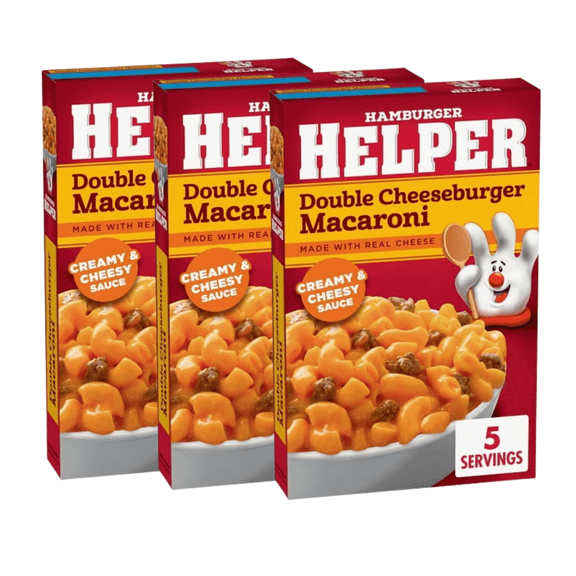 Hamburger Helper Double Cheeseburger Macaroni, 6 oz Box (Pack of 3) | Quick & Easy To Make