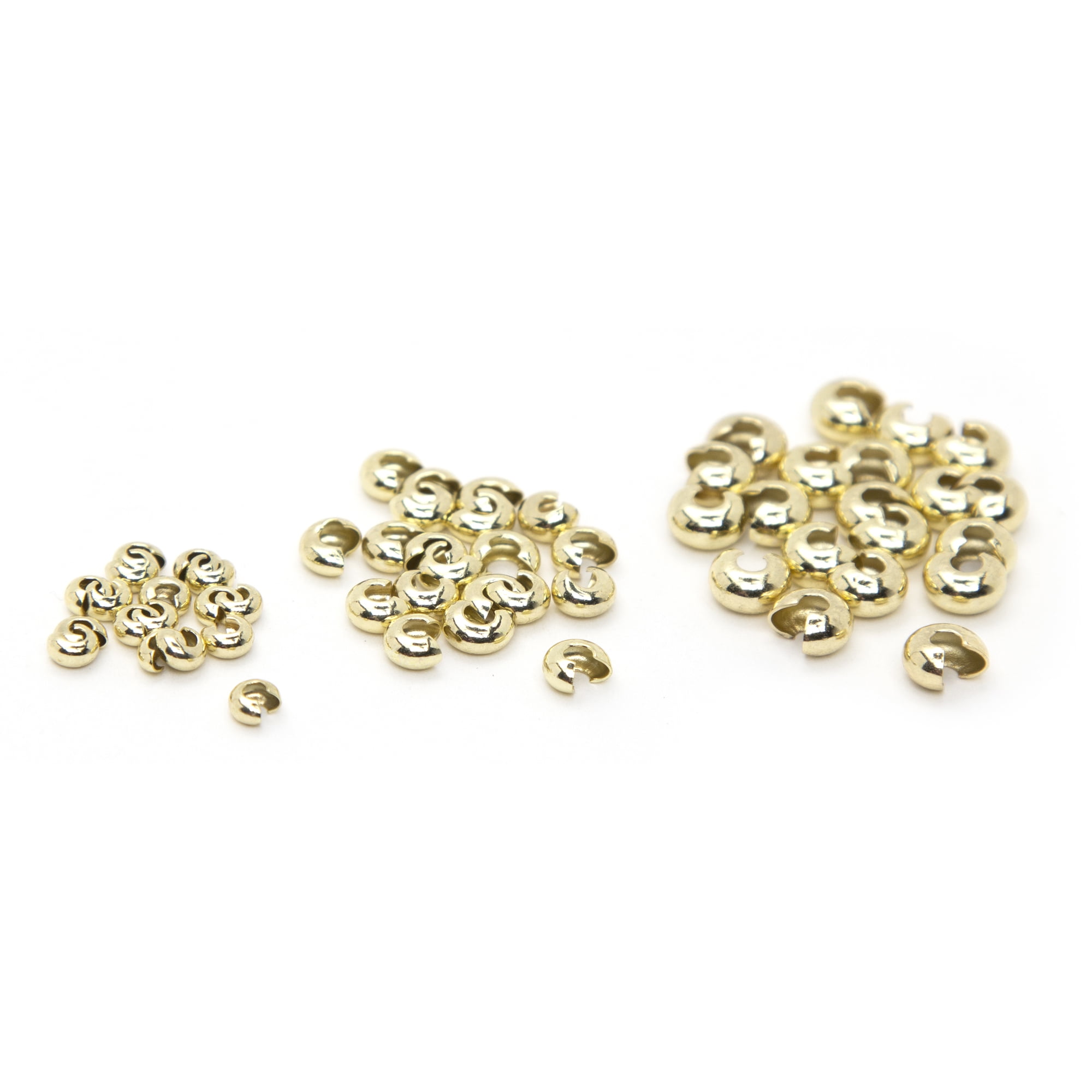 (2 pack) Cousin DIY Metal Crimp Bead Cover, 120 Piece, Gold Finish