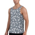 thumbnail image 2 of Fotbe Poodle Dog Pattern Men's Quick Dry Workout Tank Top Gym Muscle Tee Fitness Bodybuilding Sleeveless T Shirt Breathable Workout Shirt-Large, 2 of 9