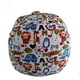 thumbnail image 3 of Puf de lona encriptada gruesa con patrón de dibujos animados para niños, juguete de peluche, puf para sofá perezoso, 3 of 3