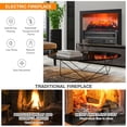 thumbnail image 4 of Canddidliike 1400W Electric Fireplace Log Heater with Adjustable Flame Brightness-Black, Electric Fireplace Insert, Recessed & Freestanding, 4 of 8