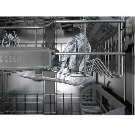 Bosch - 800 Series 24" ADA Front Control Built-In Dishwasher with 3rd Rack, HomeConnect, 42 dBA - Silver