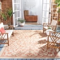 thumbnail image 2 of Safavieh Courtyard Nanda Botanical Indoor/Outdoor Area Rug, Natural/Terracotta, 6'7" x 6'7" Square, 2 of 9