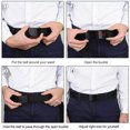 thumbnail image 5 of Pack of 2 Extra Long Men Canvas Web Belts for Men Metal Flip Top Buckle Belt Free Cut-to-Fit Up to 60 inches Blue Black, 5 of 8