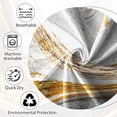thumbnail image 5 of 72x72 Inches Grey Gold Marble Shower Curtain Abstract Granite Marble Texture Luxury Modern Ink Art Fabric Shower Curtains for Bathroom Curtains Set Polyester Waterproof with Hooks, 5 of 6