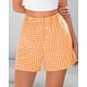 thumbnail image 3 of Shorts PRETTYGARDEN 2025 Verano Cuadros Vichy Naranja L, 3 of 9