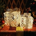 thumbnail image 6 of Set of 2 Lighted Box, Iron, Festive Boxes LED light Remote Switch, Detachable Bows & Sparkling Crystals,Battery-powered Indoor Outdoor Present Boxes for Yard, Home, 6 of 6