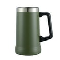 thumbnail image 2 of Muka 24 Ounce Stainless Steel Beer Mug, Insulated Mugs with Handle-White, 2 of 6