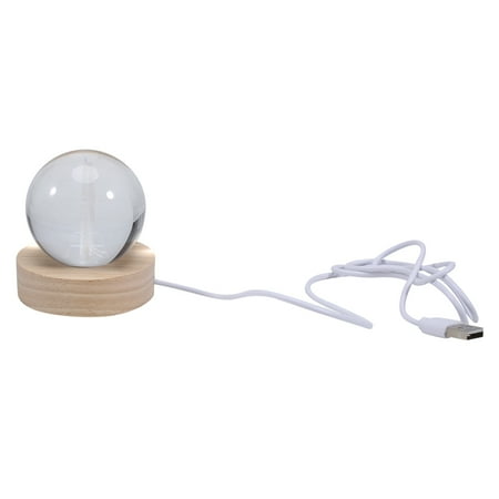 

Glowing Crystal Ball Night Lights USB Power Warm Bedside Light Christmas Kid Gifts Night Lamp