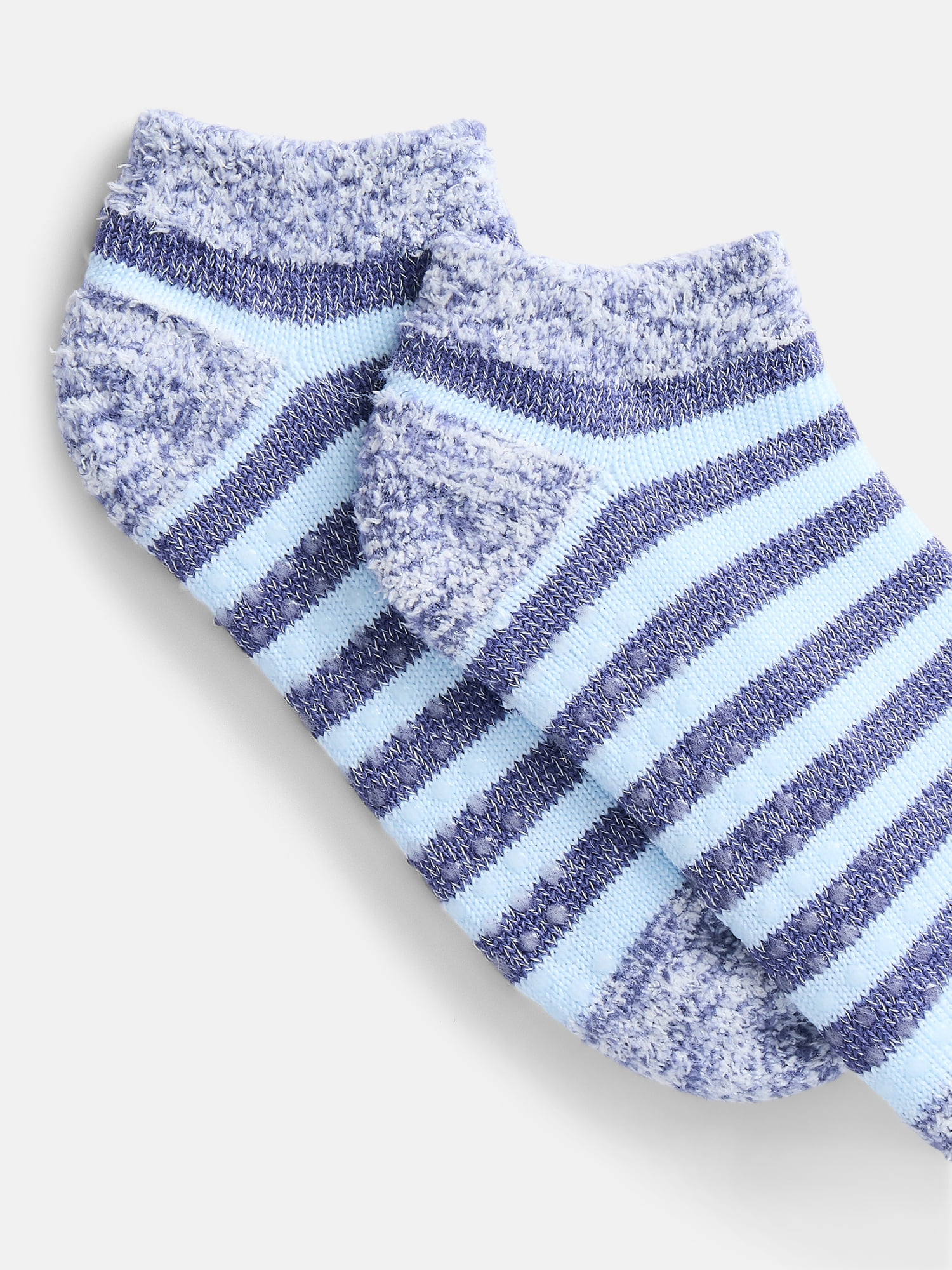 Joyspun Women's Double Layer Low Cut Lounge Socks, 3 Pack, Shoe Sizes 4-10