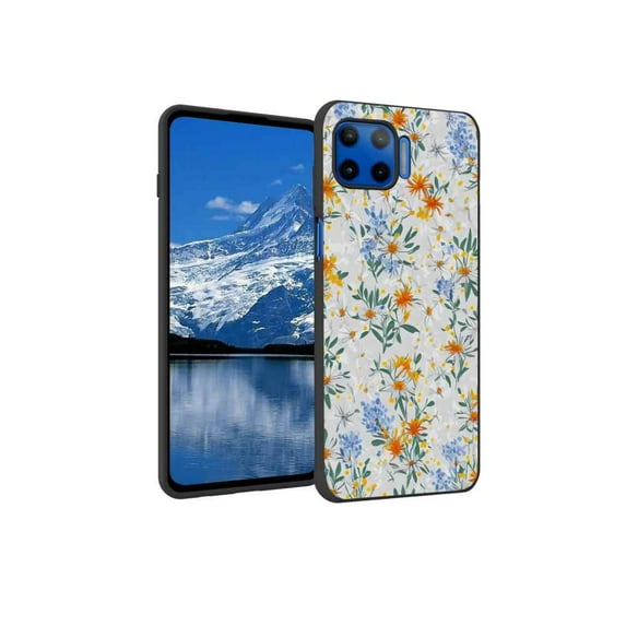 Compatible with Moto G 5G Plus Phone Case, Flowers-17 Case Men Women, Flexible Silicone Shockproof Case for Moto G 5G Plus