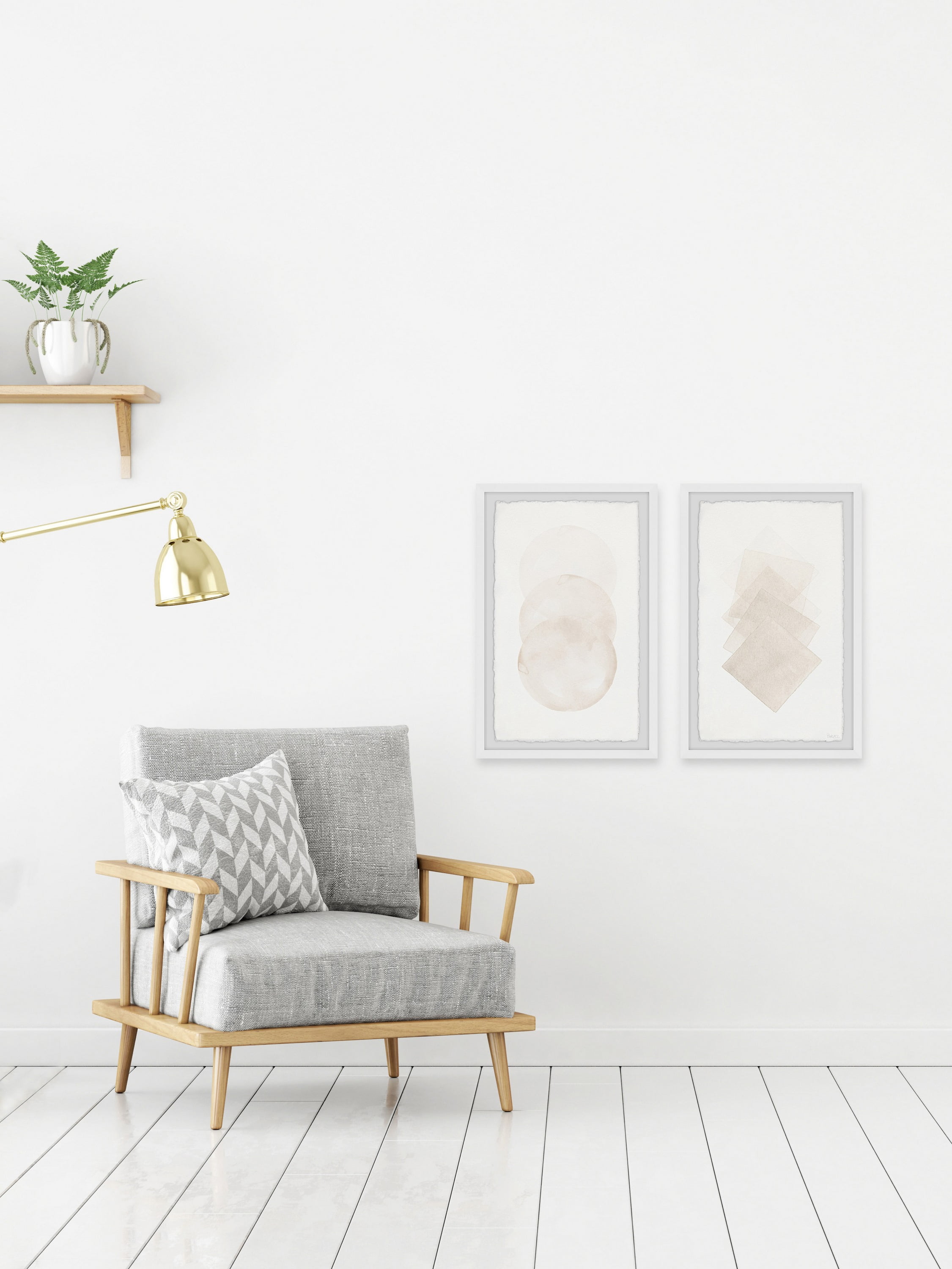 Parvez Taj Fading Creams Diptych