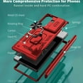 thumbnail image 2 of Dteck for Samsung Galaxy Z Fold 7 2025 Case, Heavy Duty Protective Slide Lens Cover Hinge Protection 360 Degree Ring Magnetic Kickstand Rugged Shockproof Full Protective Phone Cover, Red, 2 of 6