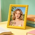 thumbnail image 4 of Dongrere 5x7 Inch Picture Frame Vertical Tabletop Standing Display Frame for Family Wedding Portrait Home Bedroom Desk Shelf Decor, Yellow, 4 of 6